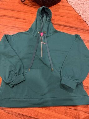 Lilly Pulitzer Hooded Midzip Sweatshirt - Green Size Medium